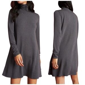 Kit and Ace Relaxed Turtleneck Grey Tunic Dress Small